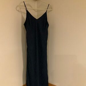 A New Day Blue L Slip Dress Adjustable Straps Coquette Coastal Scandi Cottage